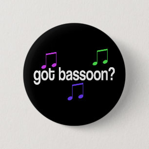 Colourful Bassoon 6 Cm Round Badge