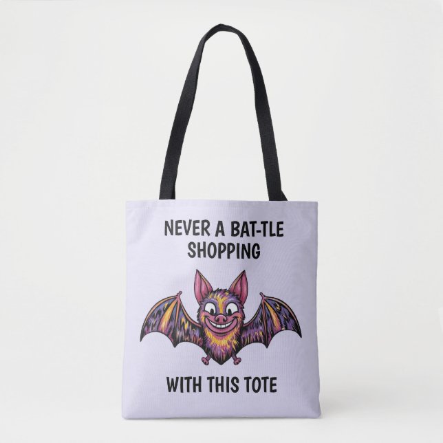 Colourful Bat Tote Bag (Front)