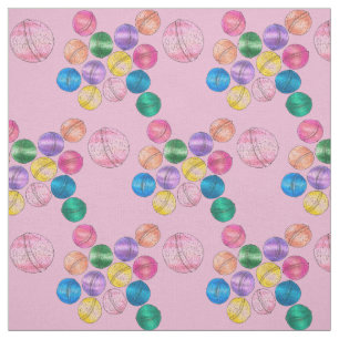 Colourful Bath Shower Bomb Print Beauty Products Fabric