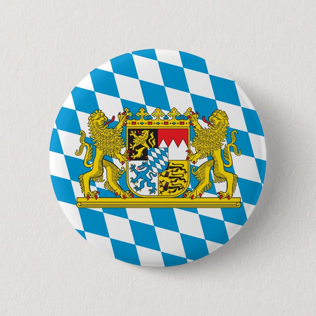 Colourful Bavarian Flag 6 Cm Round Badge (Front)