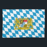 Colourful Bavarian Flag Tea Towel<br><div class="desc">The vibrant colours of the Bavarian Flag proudly displayed.</div>