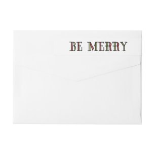 Colourful Be Merry Holiday Labels