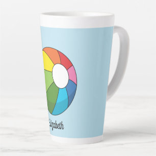 Colourful Beach Ball   Add your Name Latte Mug