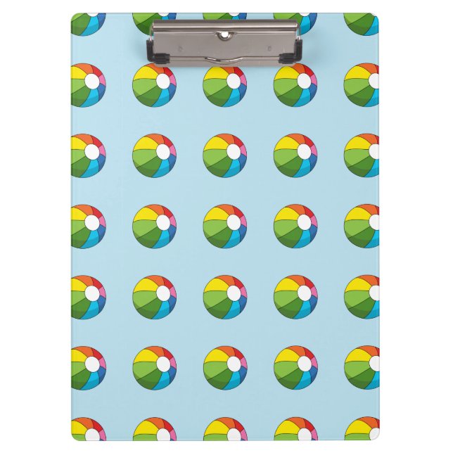 Colourful Beach Ball Clipboard (Front)