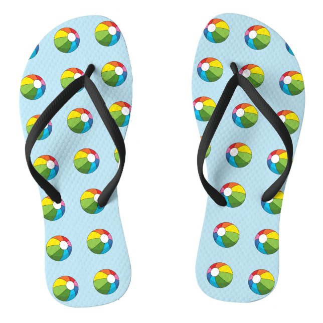 Colourful Beach Ball Jandals (Footbed)
