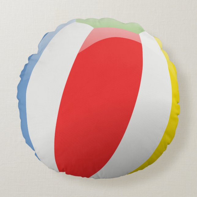 Colourful Beach Ball Pillow (Front)