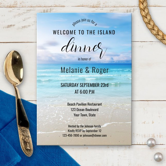 Colourful Beach Coastal Rehearsal Dinner Invitation (Creator Uploaded)