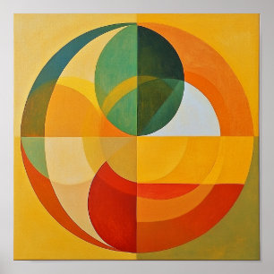 Colourful Beach House Decor Minimal Retro Wall Ar