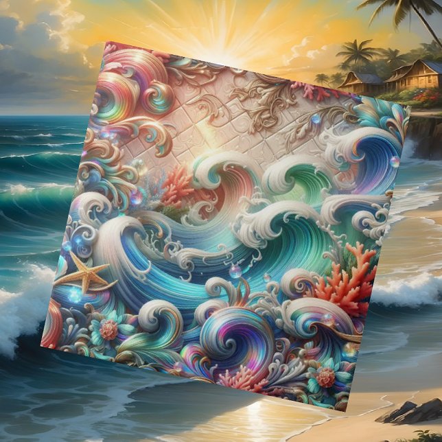 Colourful Beach House | Relaxing Coral Reef Decor Tile (Creator Uploaded)