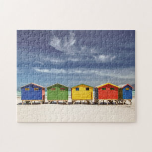 Colourful Beach Houses Muizenberg, South Africa Jigsaw Puzzle