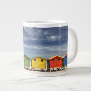 Colourful Beach Houses   Muizenberg, South Africa Large Coffee Mug