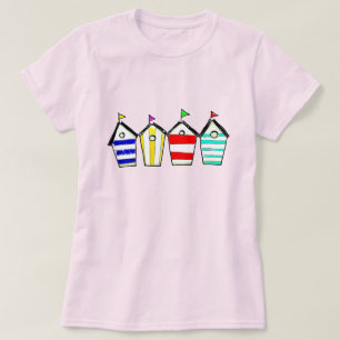 Colourful Beach Hut Illustration T-Shirt