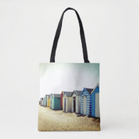 Colourful Beach Huts In The Sun