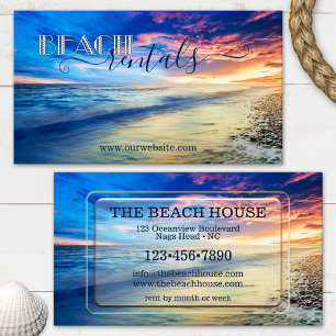 Colourful Beach Rentals Business Card