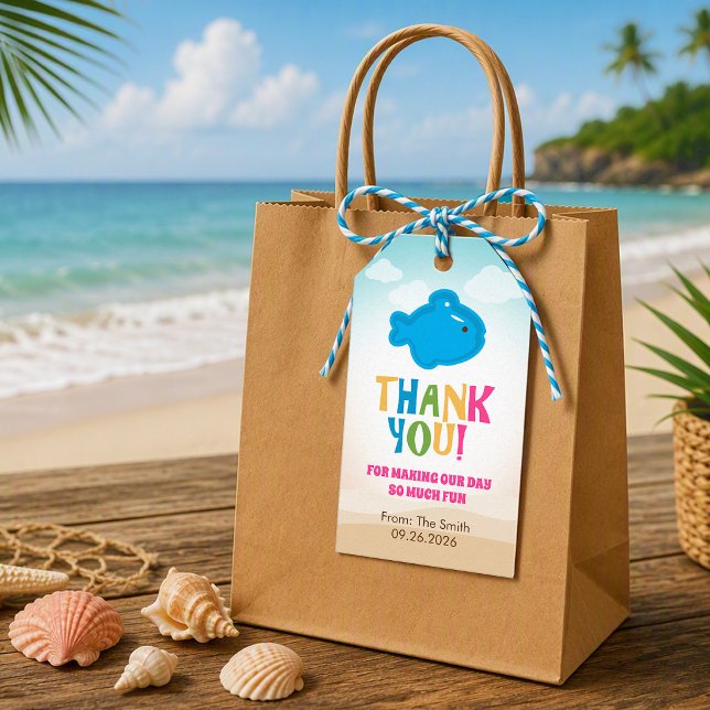 Colourful Beach Theme (Fish Toy) Gift Tag (Creator Uploaded)