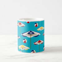 Colourful Beach Umbrella and Beach Ball Custom