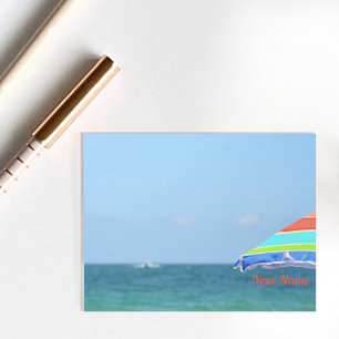 Colourful Beach Umbrella Notepad