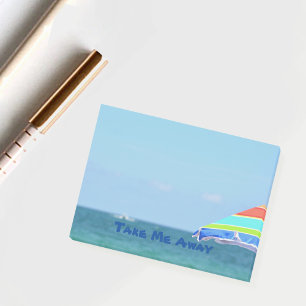 Colourful Beach Umbrella Oceanview Post-it Notes