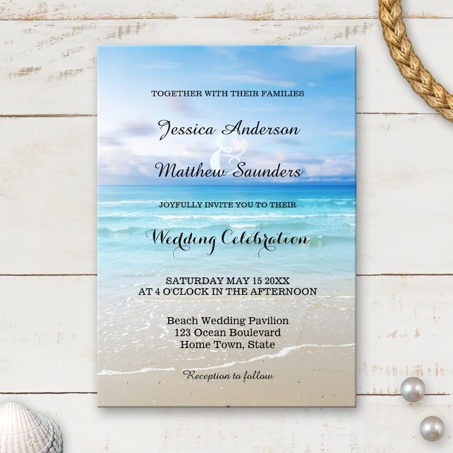 Colourful Beach Wedding Invitation (Creator Uploaded)