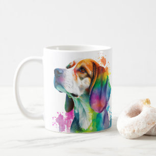 Colourful Beagle Dog Pet Coffee Mug, Cup