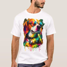 Colourful Beagle Dog Sunglasses Pop Art T-Shirt