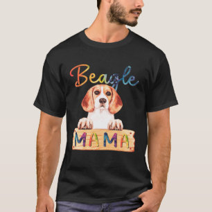 Colourful Beagle Mama Dog Mum T-Shirt