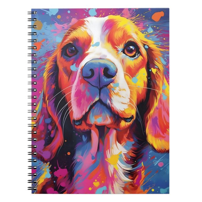 Colourful Beagle Notebook (Front)