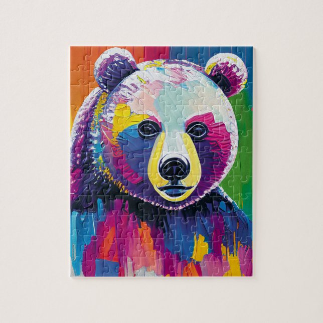 Colourful Bear Portrait Jigsaw Puzzle (Vertical)