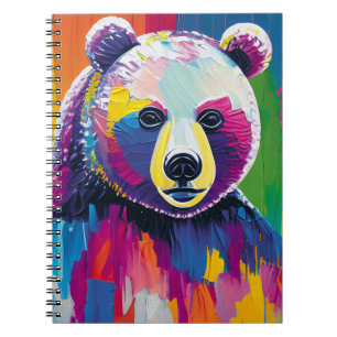 Colourful Bear Portrait Notebook