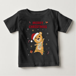Colourful Bears Merry Christmas Winter Animals Bea Baby T-Shirt