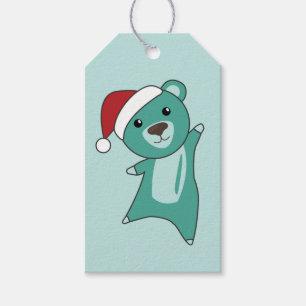 Colourful Bears Merry Christmas Winter Animals Bea Gift Tags