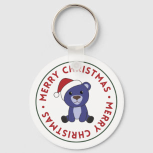 Colourful Bears Merry Christmas Winter Animals Bea Key Ring