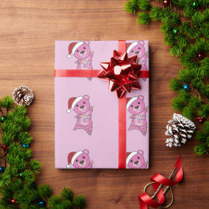 Colourful Bears Merry Christmas Winter Animals Bea Wrapping Paper