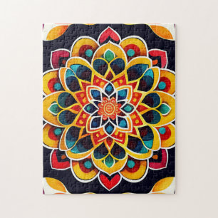 Colourful Beautiful Mandala Jigsaw Puzzle