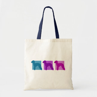 Colourful Bedlington Terrier Silhouettes Tote Bag