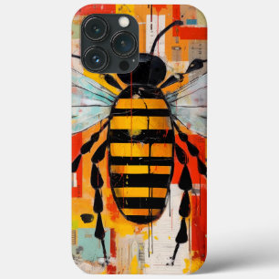 Colourful Bee Art Print Honeybee Wall iPhone 13 Pro Max Case