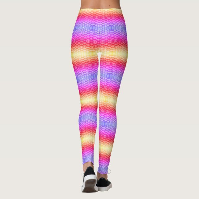 Colourful Beehive Leggings (Back)