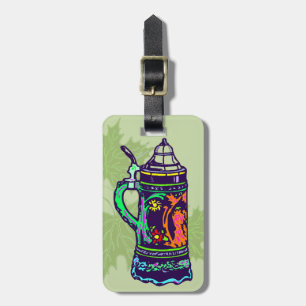 Colourful Beer Stein Oktoberfest Luggage Tag