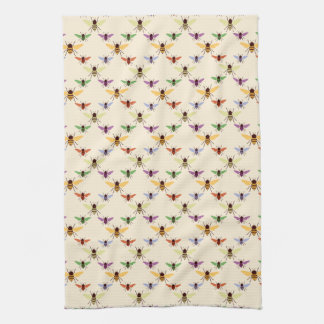 Colourful Bees Tea Towel