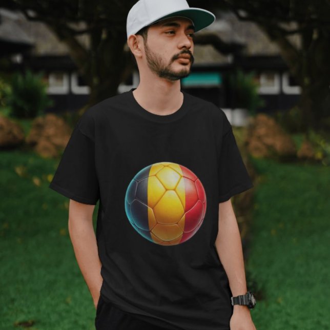 Colourful Belgium flag Soccer Ball  T-Shirt (Creator Uploaded)
