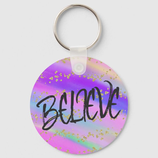Colourful Believe Key Chain (Front)