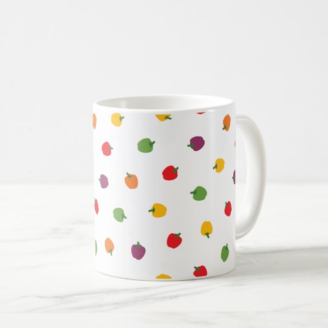 Colourful Bell Peppers Coffee Mug (Front Right)