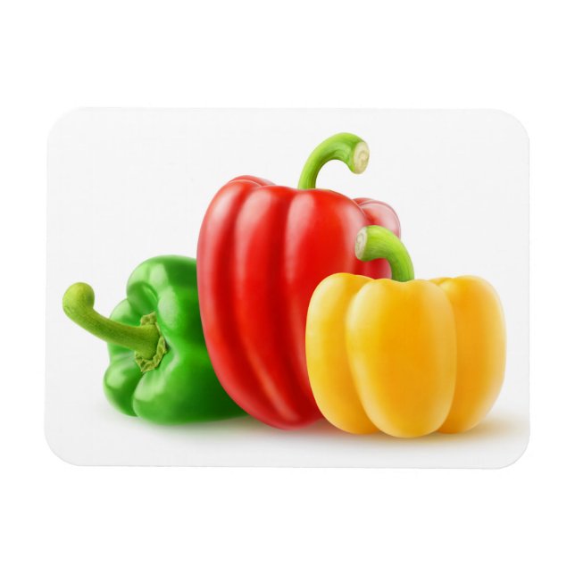 Colourful bell peppers magnet (Horizontal)