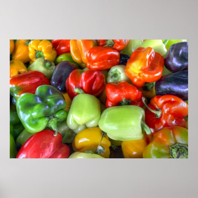 Colourful Bell Peppers Poster (Front)