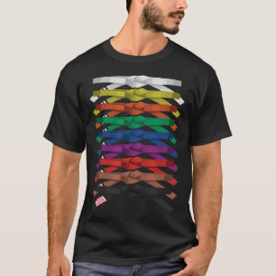 Colourful Belts Karate Kung Fu Judo Jiu Jitsu Figh T-Shirt