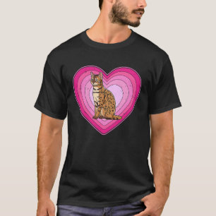 Colourful Bengal Cat Kitties Kitten Valentineu201 T-Shirt