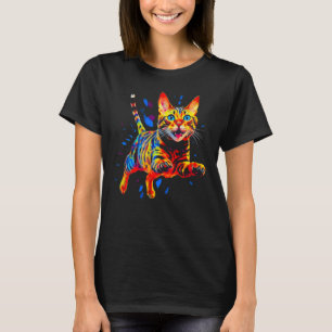 Colourful Bengal Cat T-Shirt