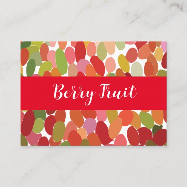 Colourful Berries Fruit  Business Card (Front)