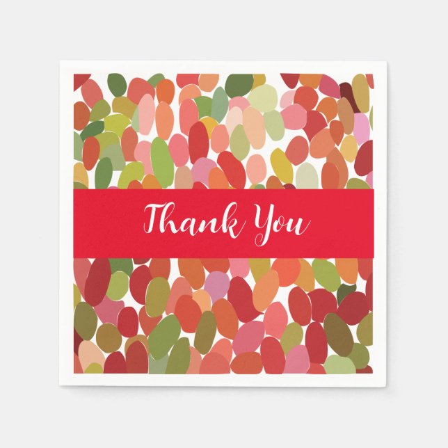 Colourful Berries Fruit Personalised Party Napkin (Front)