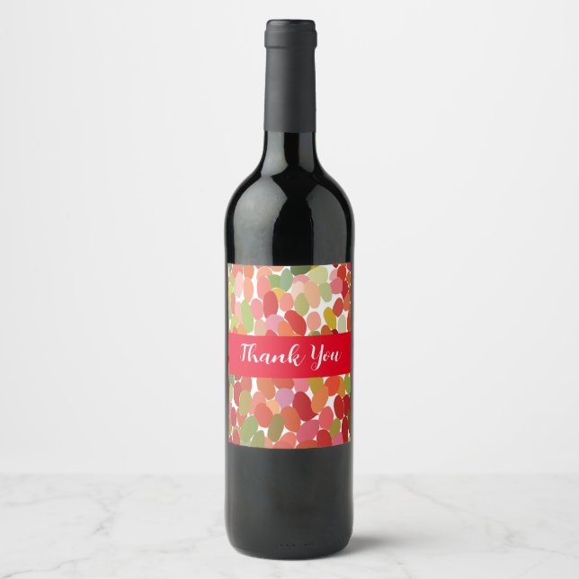 Colourful Berries Fruit Personalised Wine Label (Front)